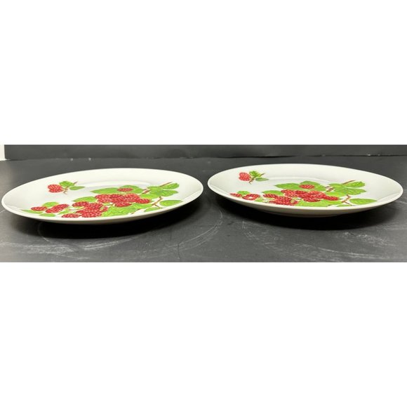 Vtg 1970s SEYMOUR MANN EDA FRAMBOISIER Salad Dessert Plates Set of 3 Raspberries - Picture 6 of 16